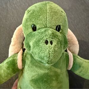 Build-A-Bear Trekkin’ Turtle 17” Plush w/ Shell Backpack Retired Collectible EUC